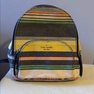 Kate Spade Multicolor Striped Backpack